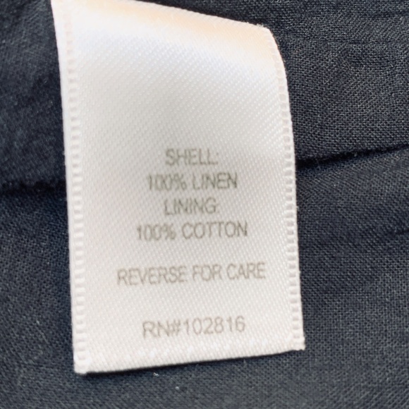 Garnet Hill Everyday Linen Jacket Women 12 Lined Full Zip Long Sleeve Round Neck - Picture 11 of 12